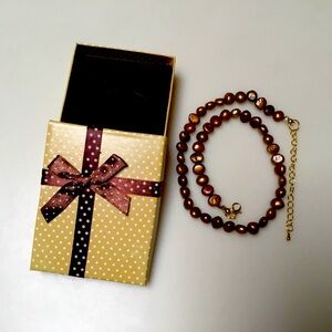 Elegant Brown Beaded Necklace